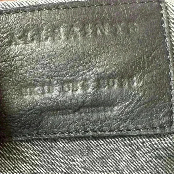 All Saints “Felis Biker” Denim Moto Jacket In Black/Gray Wash Size 6 EUC!! - Picture 10 of 11